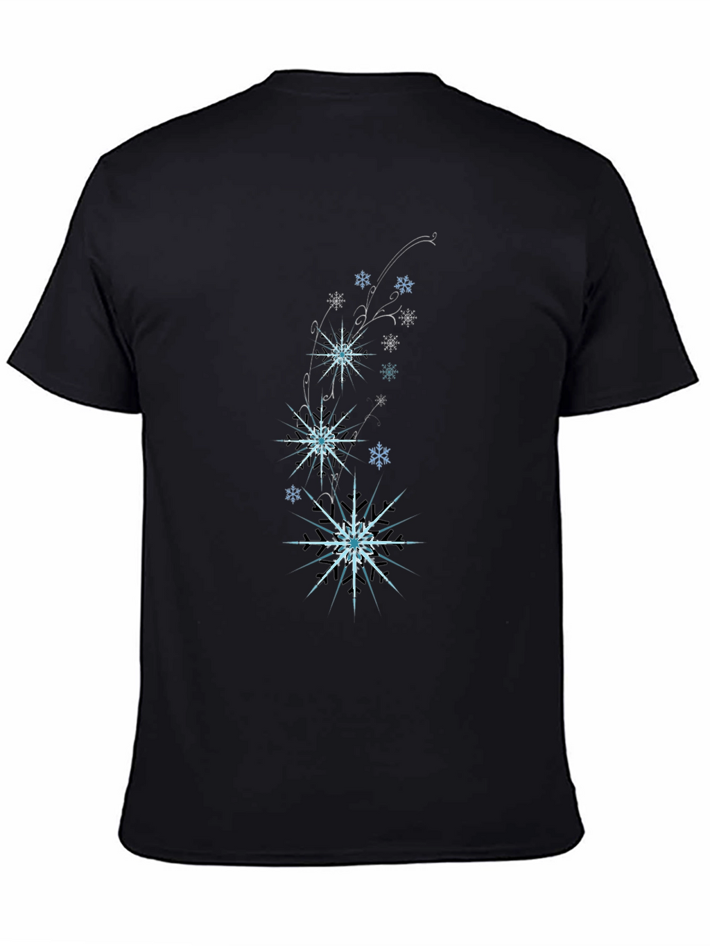 Snowflake Graphic Black T-Shirt