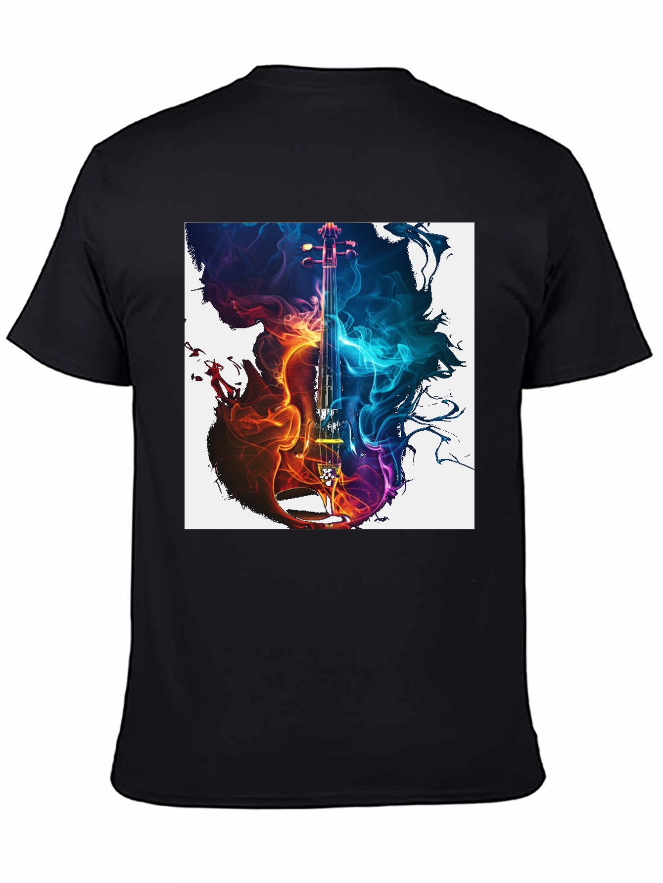 Fiery Violin Graphic Tee - Music Lovers T-Shirt