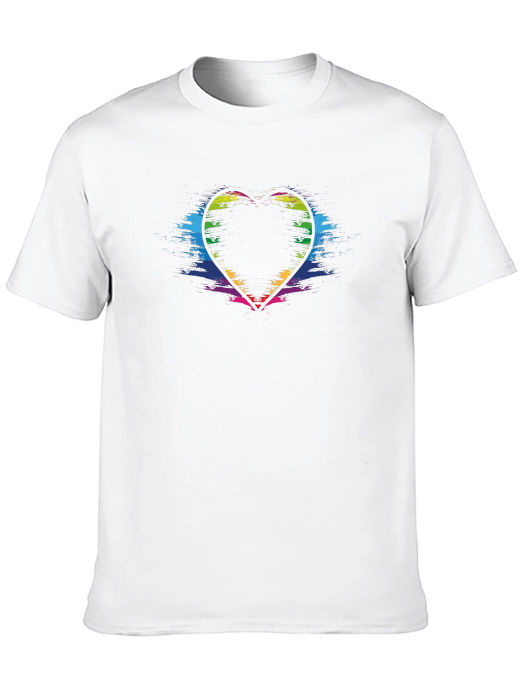 Rainbow Heart Graphic Black T-Shirt