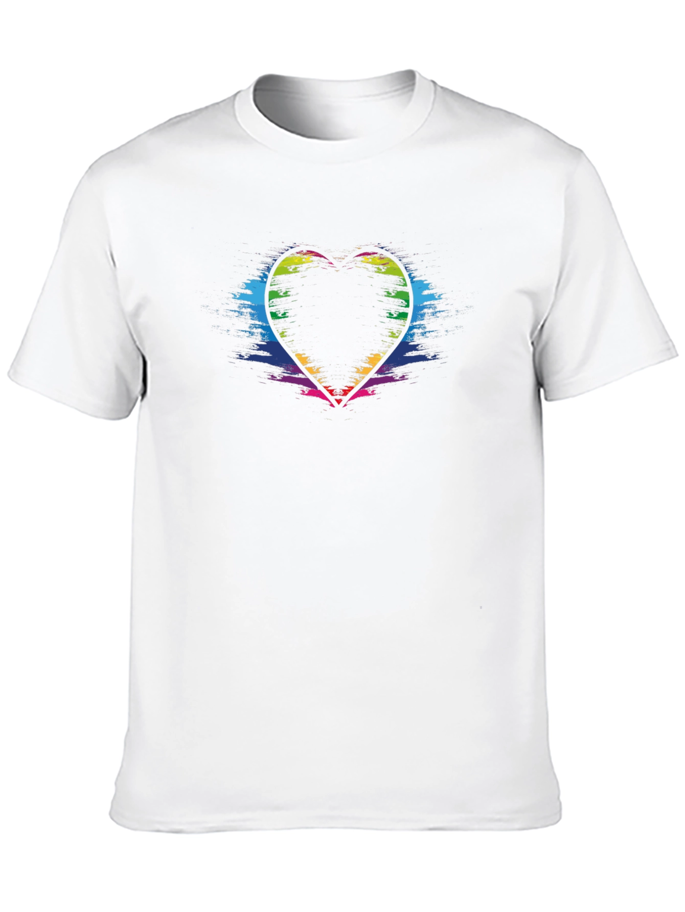 Rainbow Heart Graphic Black T-Shirt