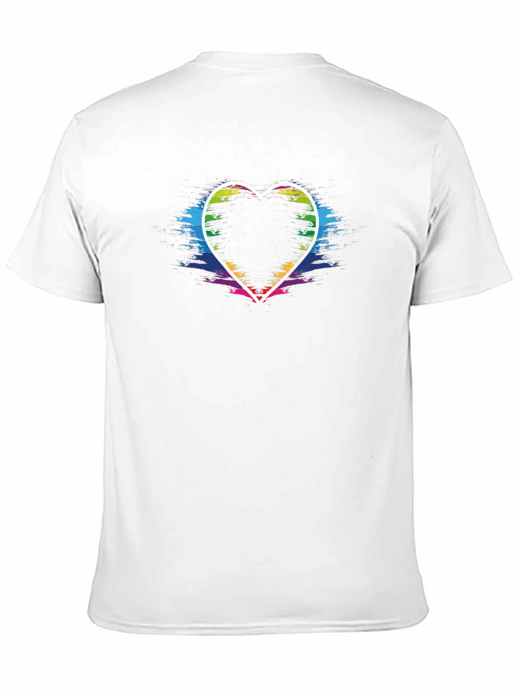 Rainbow Heart Graphic Black T-Shirt