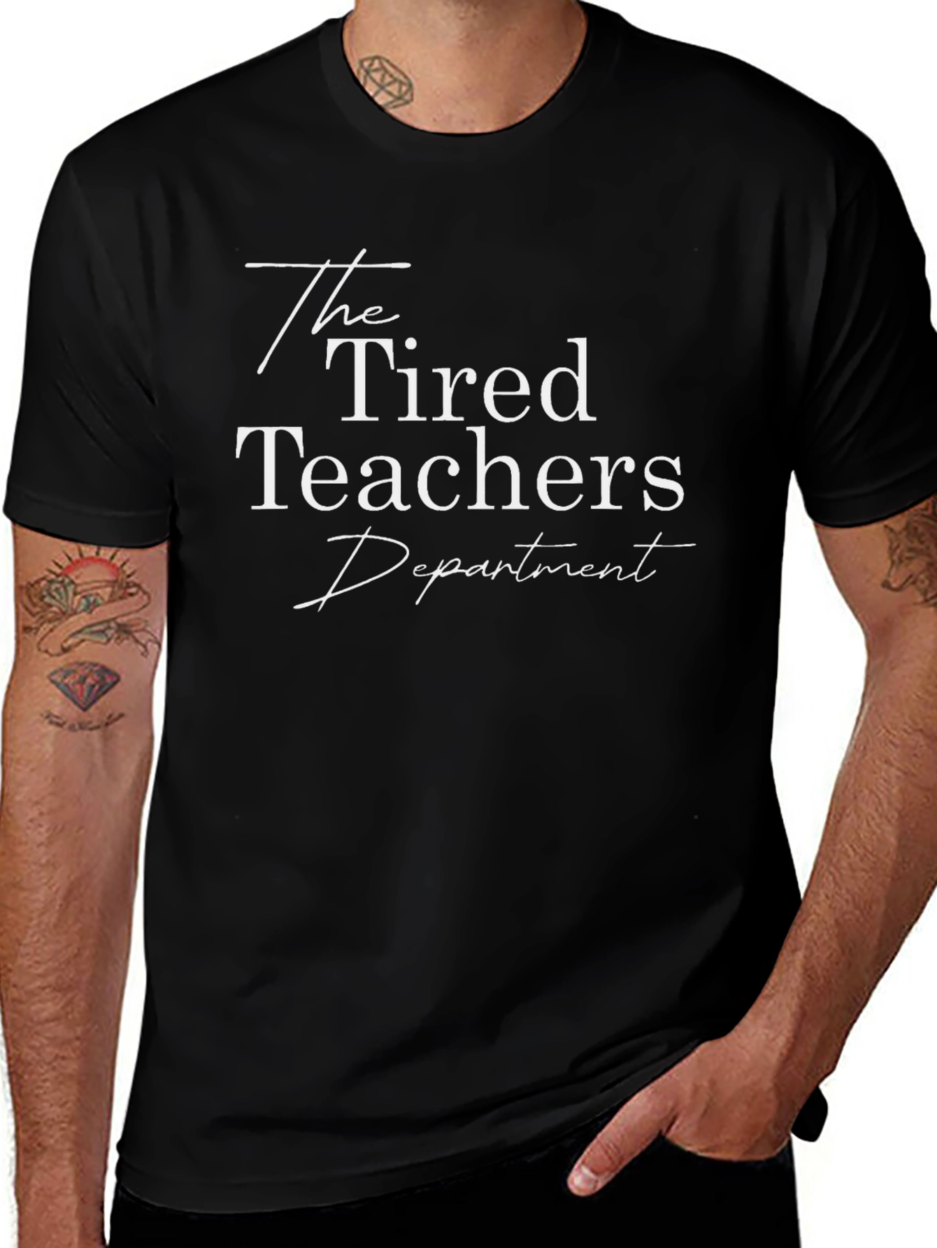 The Tired Teachers Department T-Shirt - Black