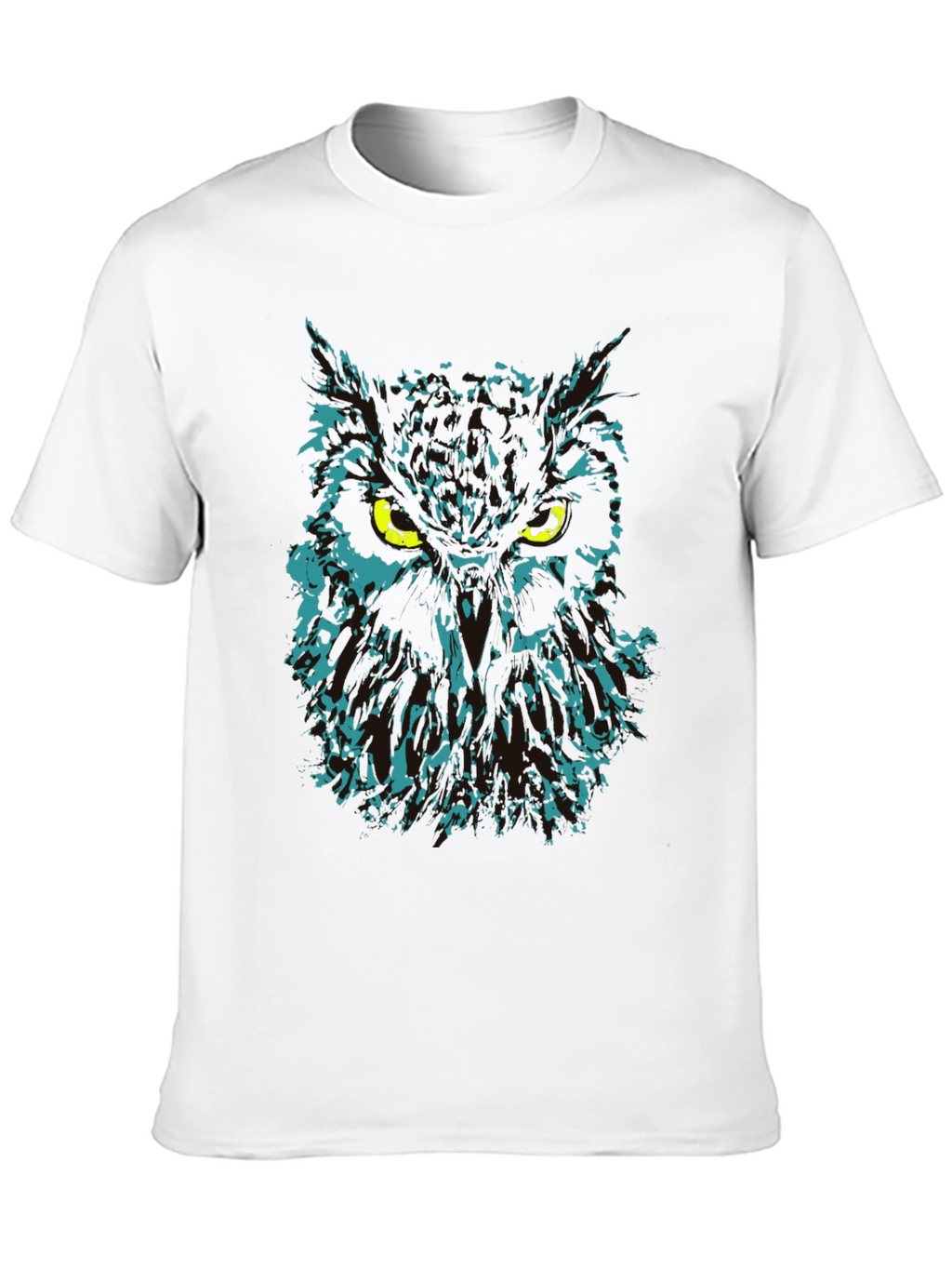 Owl Graphic Print Black T-Shirt