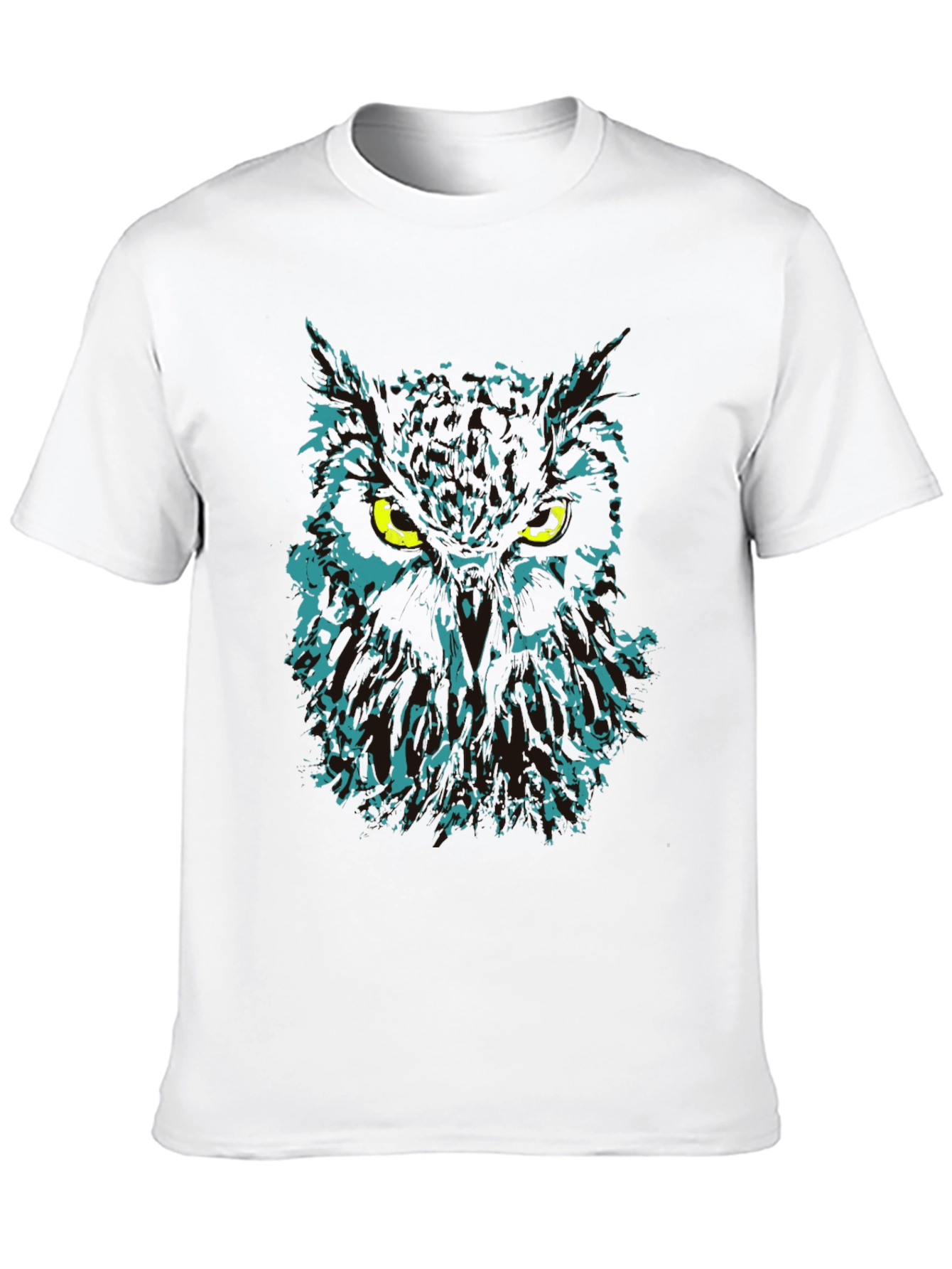 Owl Graphic Print Black T-Shirt