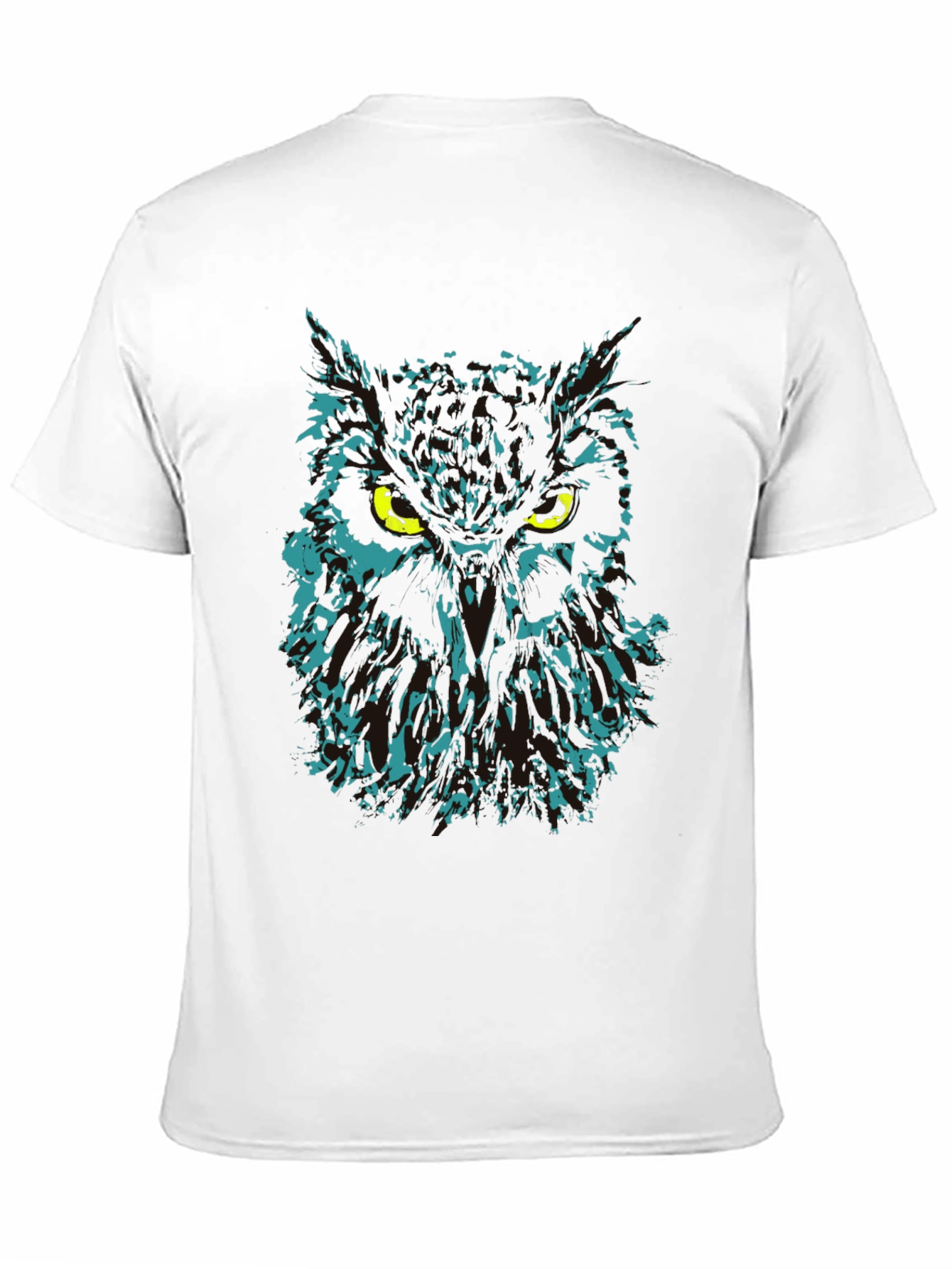 Owl Graphic Print Black T-Shirt