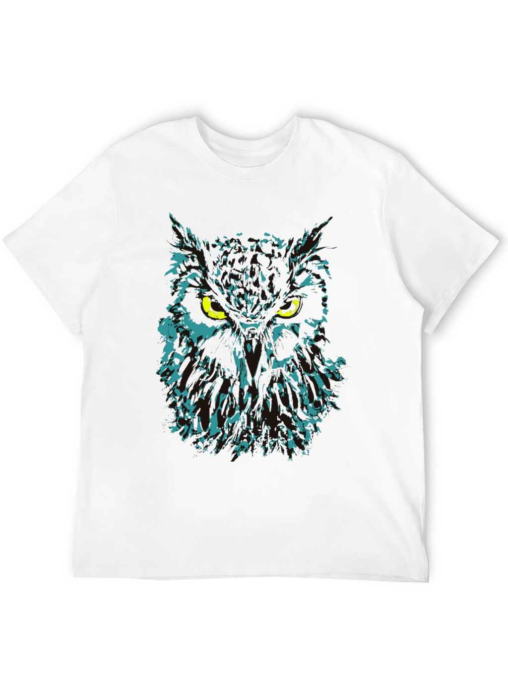 Owl Graphic Print Black T-Shirt