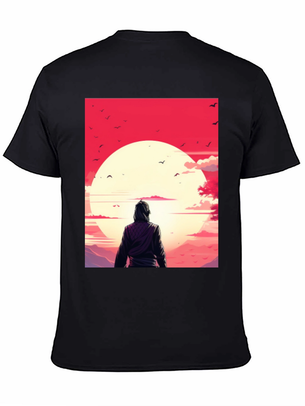 Sunset Graphic Tee - Black Casual T-Shirt