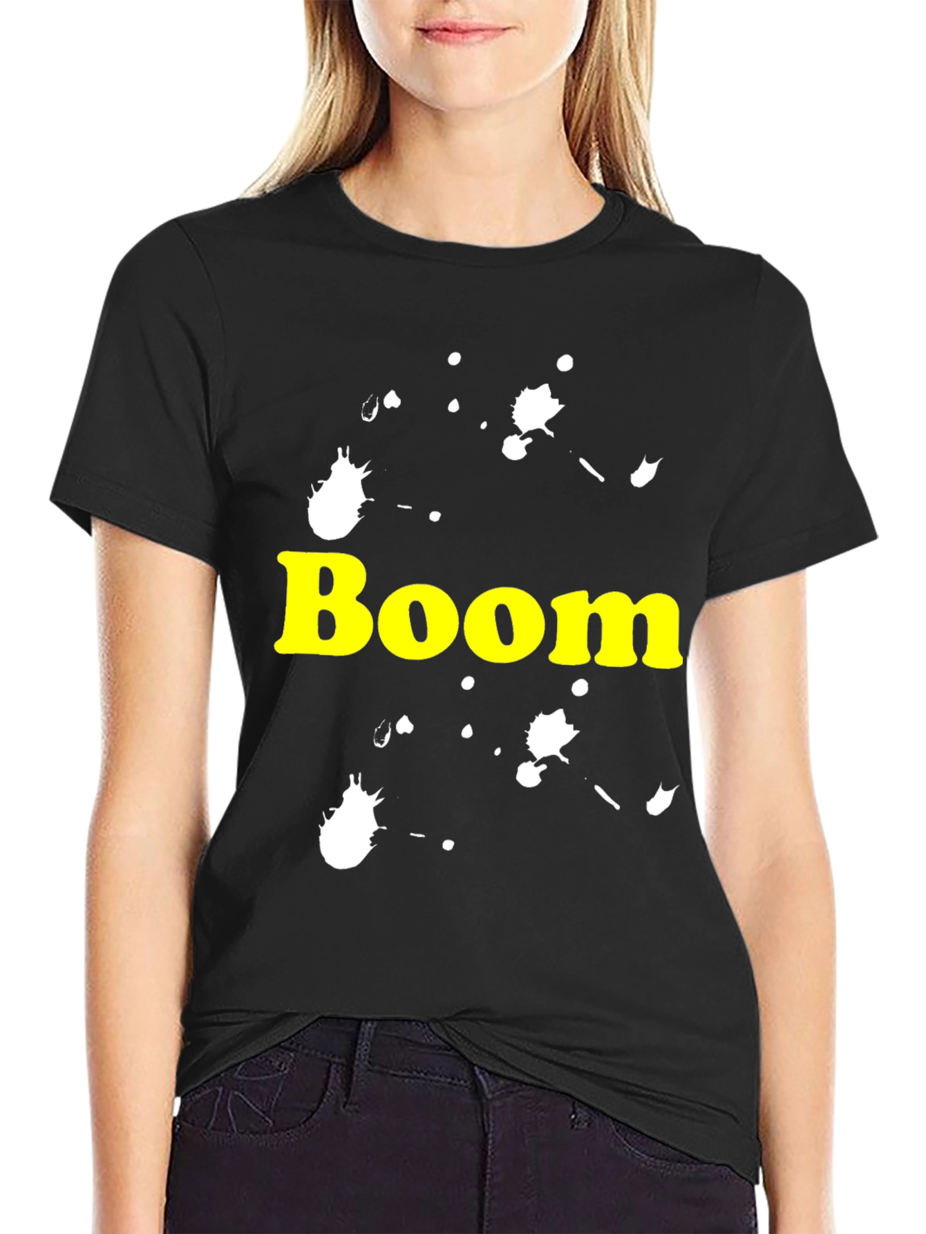 Boom Splatter Graphic Tee - Bold Statement Shirt