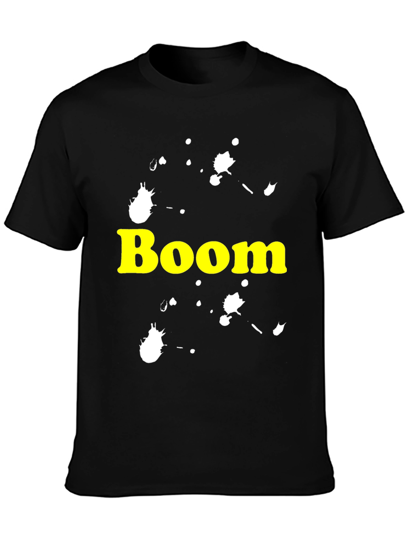 Boom Splatter Graphic Tee - Bold Statement Shirt