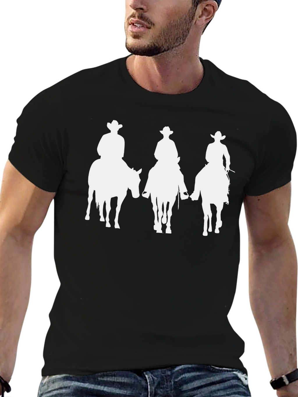 Cowboy Rider Graphic Tee - Black
