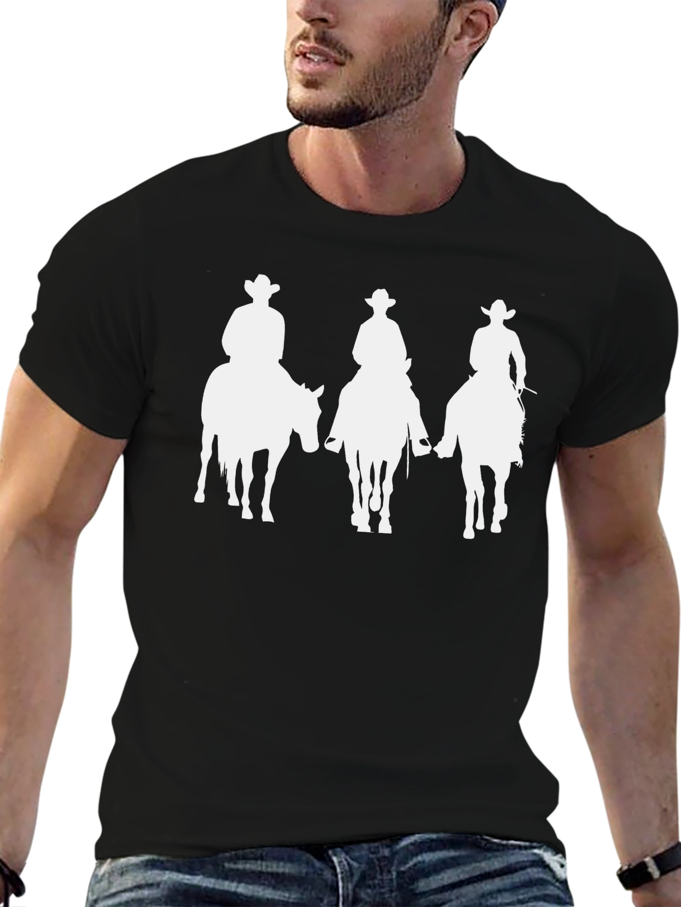 Cowboy Rider Graphic Tee - Black