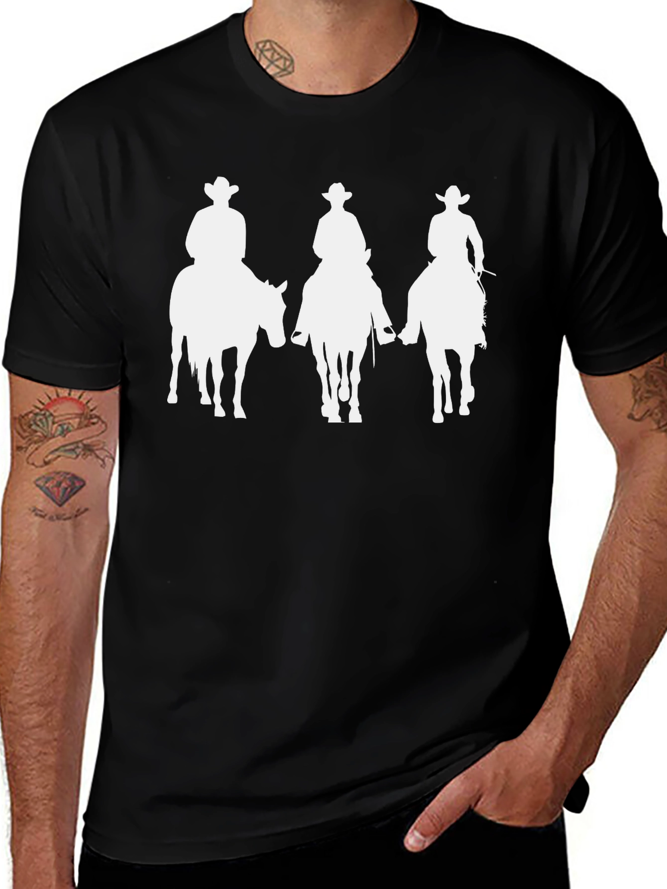 Cowboy Rider Graphic Tee - Black
