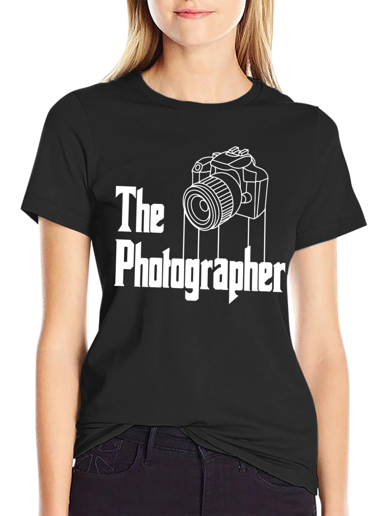 The Photographer Black Graphic T-Shirt