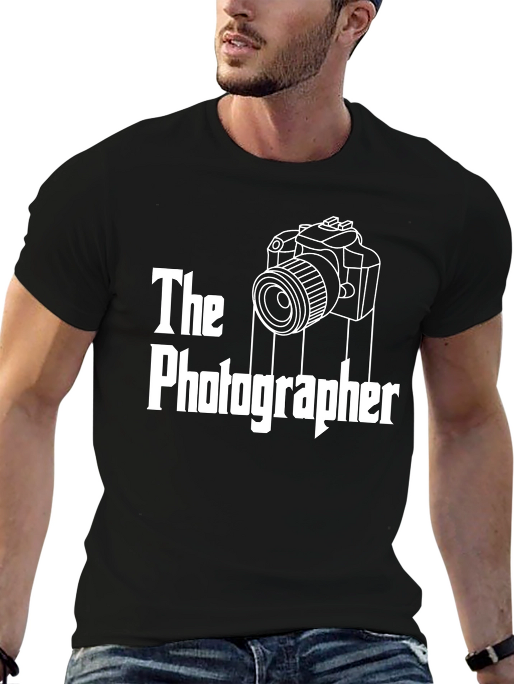 The Photographer Black Graphic T-Shirt