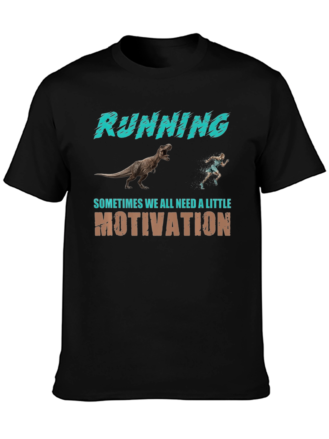 Running Motivation T-Shirt - Dinosaur Chase