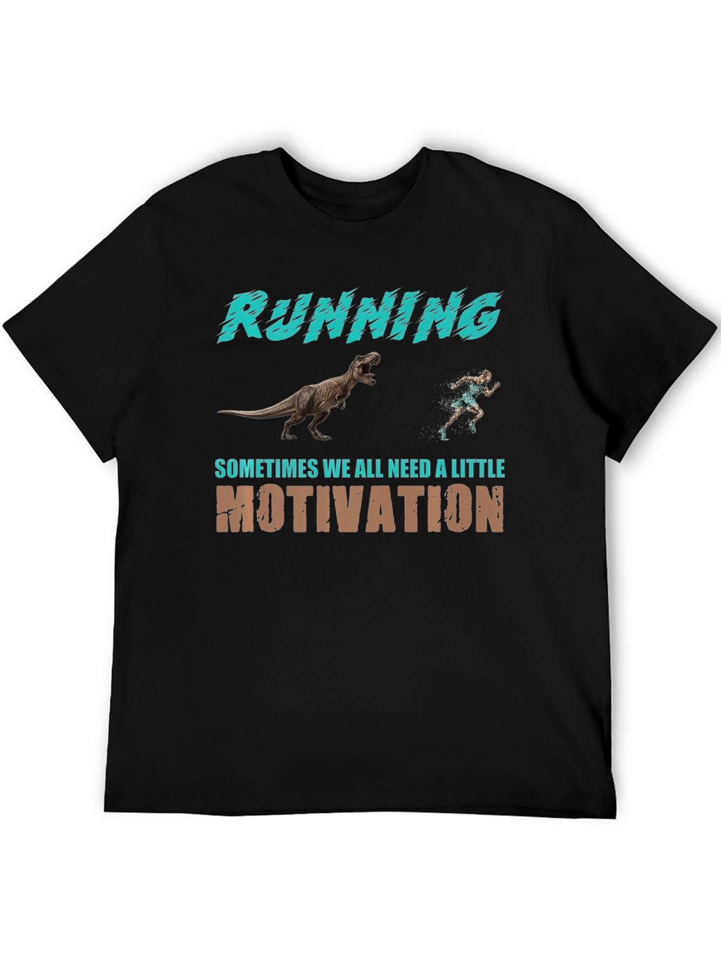 Running Motivation T-Shirt - Dinosaur Chase