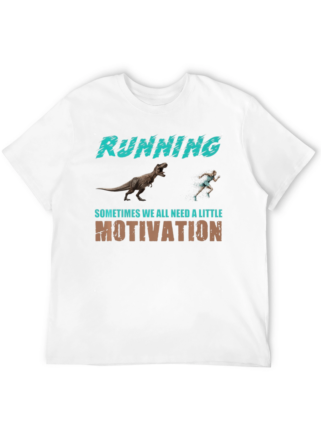 Running Motivation T-Shirt - Dinosaur Chase