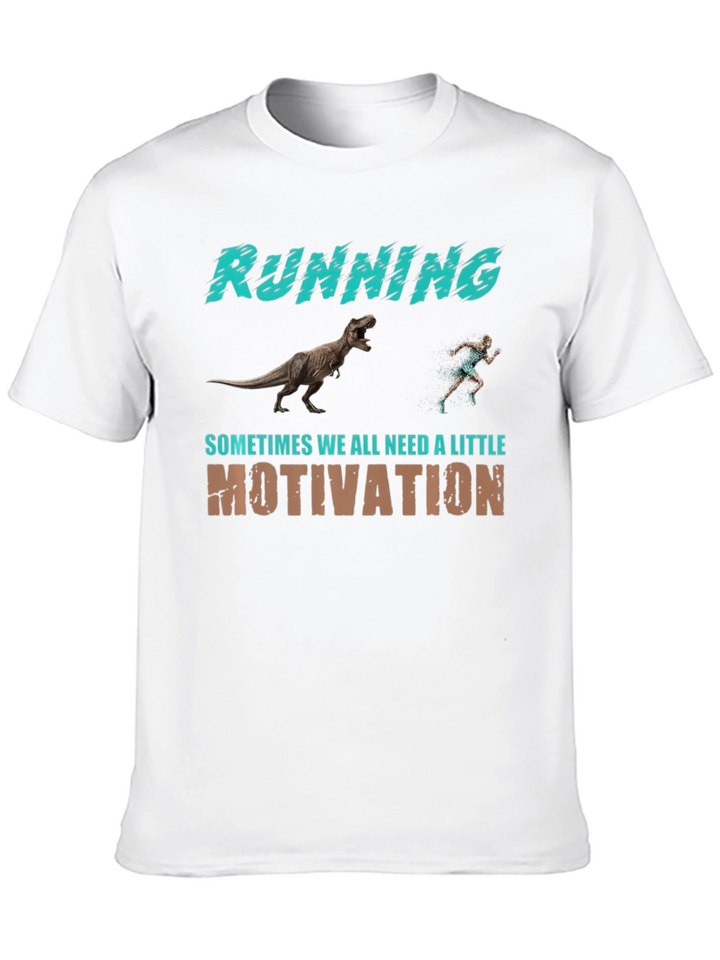 Running Motivation T-Shirt - Dinosaur Chase