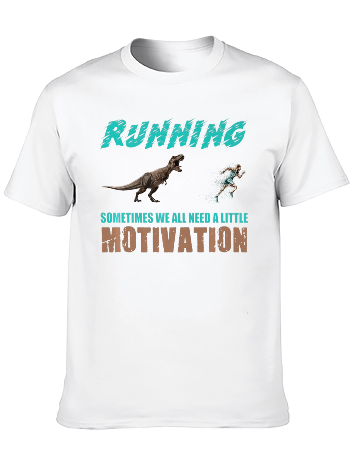 Running Motivation T-Shirt - Dinosaur Chase