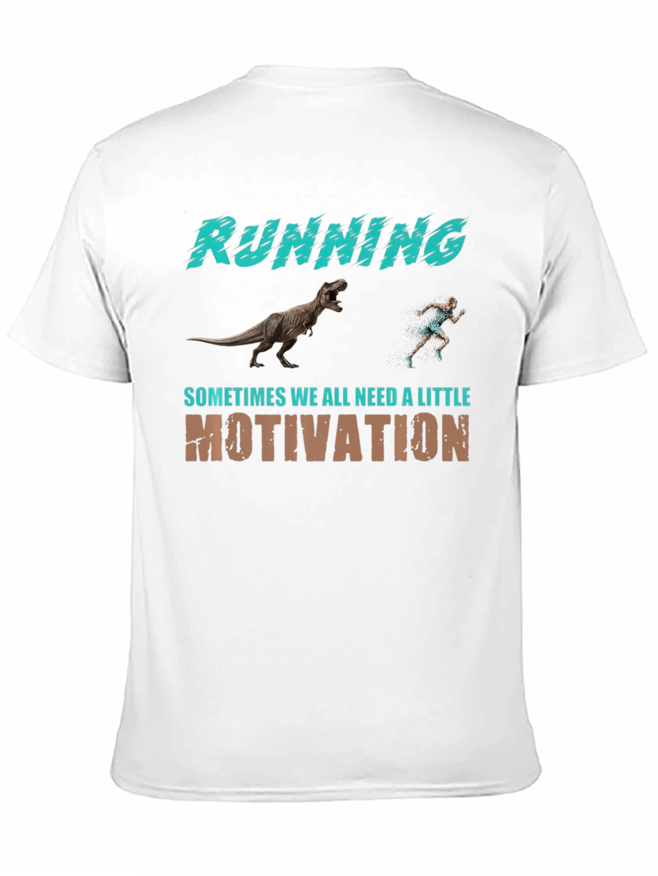 Running Motivation T-Shirt - Dinosaur Chase