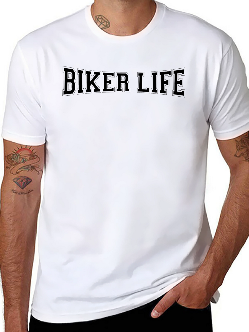 Biker Life Black Graphic Tee