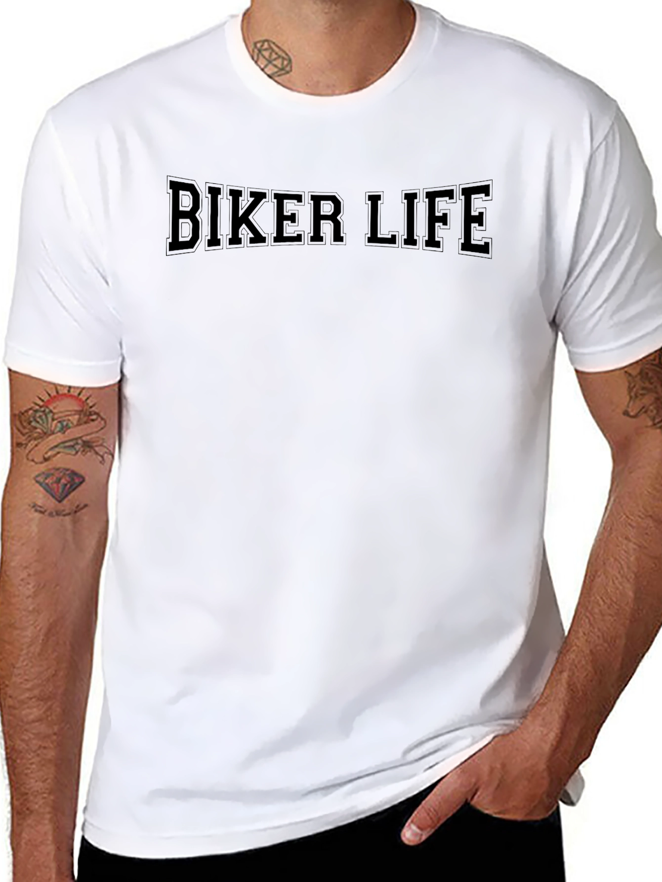 Biker Life Black Graphic Tee