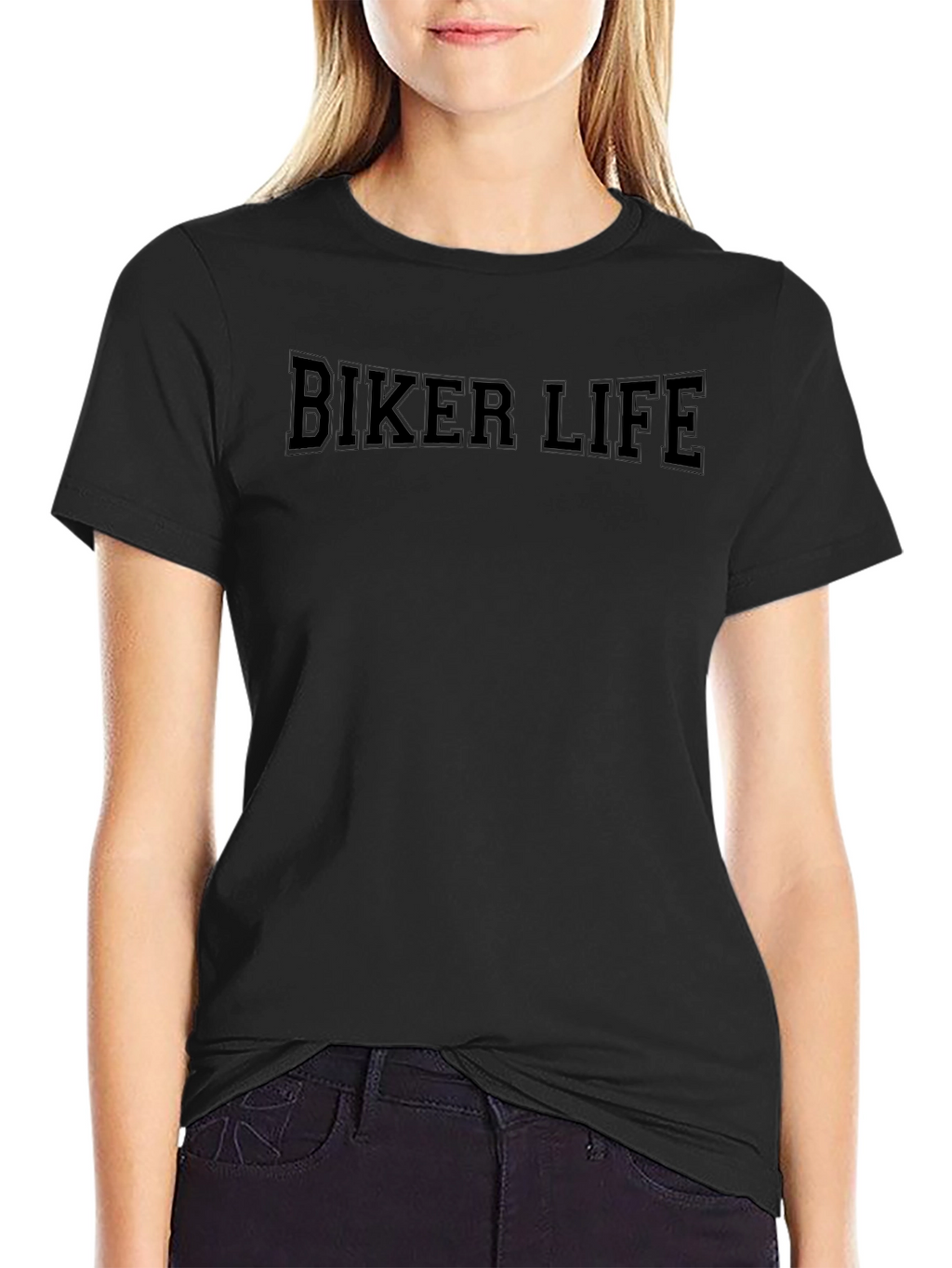 Biker Life Black Graphic Tee