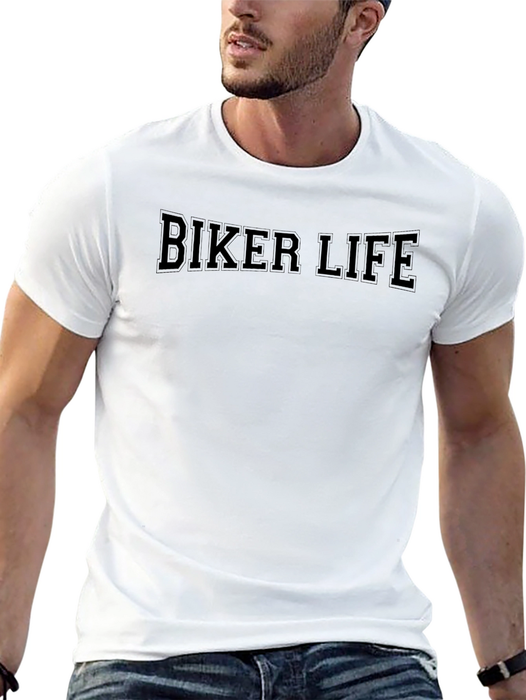 Biker Life Black Graphic Tee