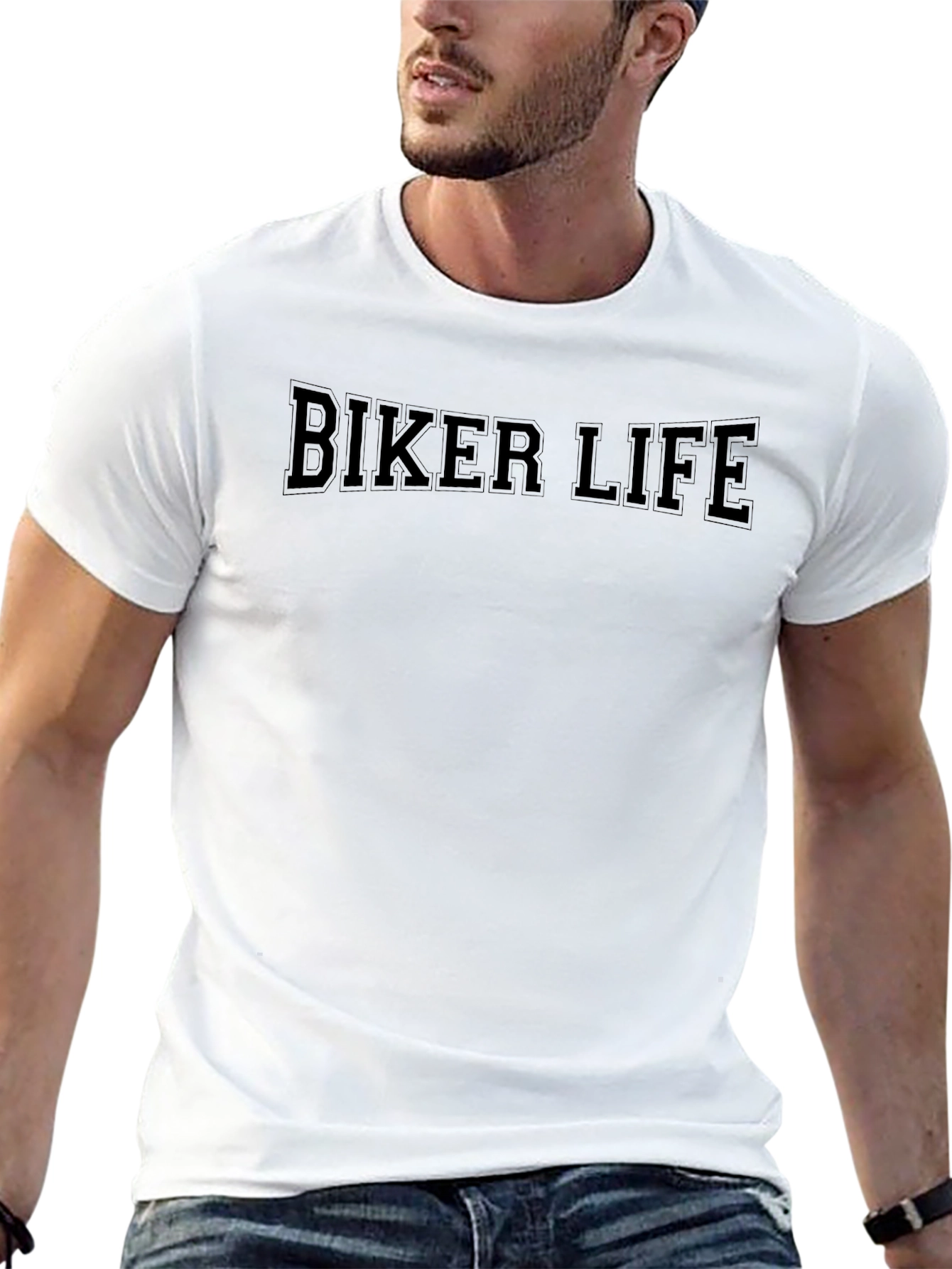 Biker Life Black Graphic Tee