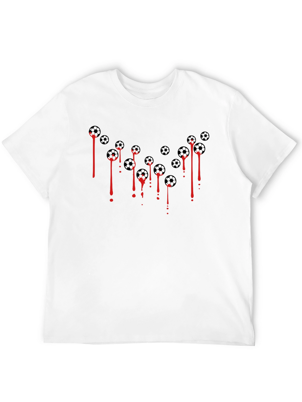 Soccer Balls & Drips Graphic Tee - Black