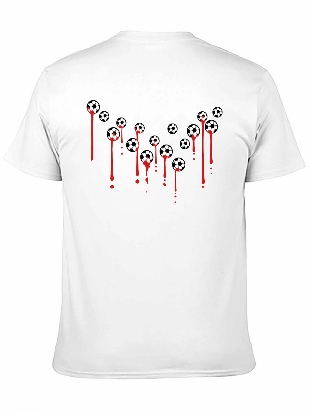 Soccer Balls & Drips Graphic Tee - Black