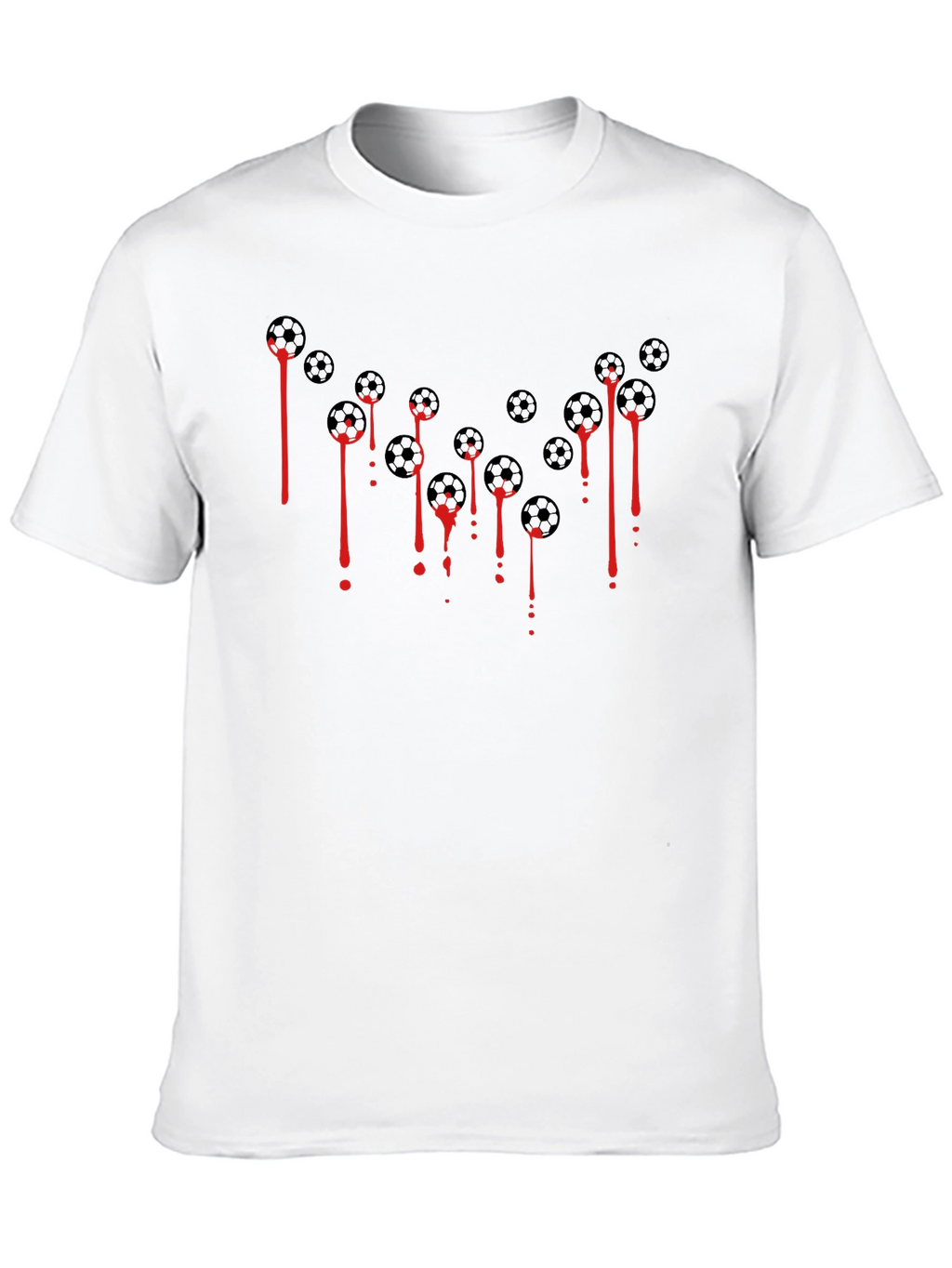 Soccer Balls & Drips Graphic Tee - Black