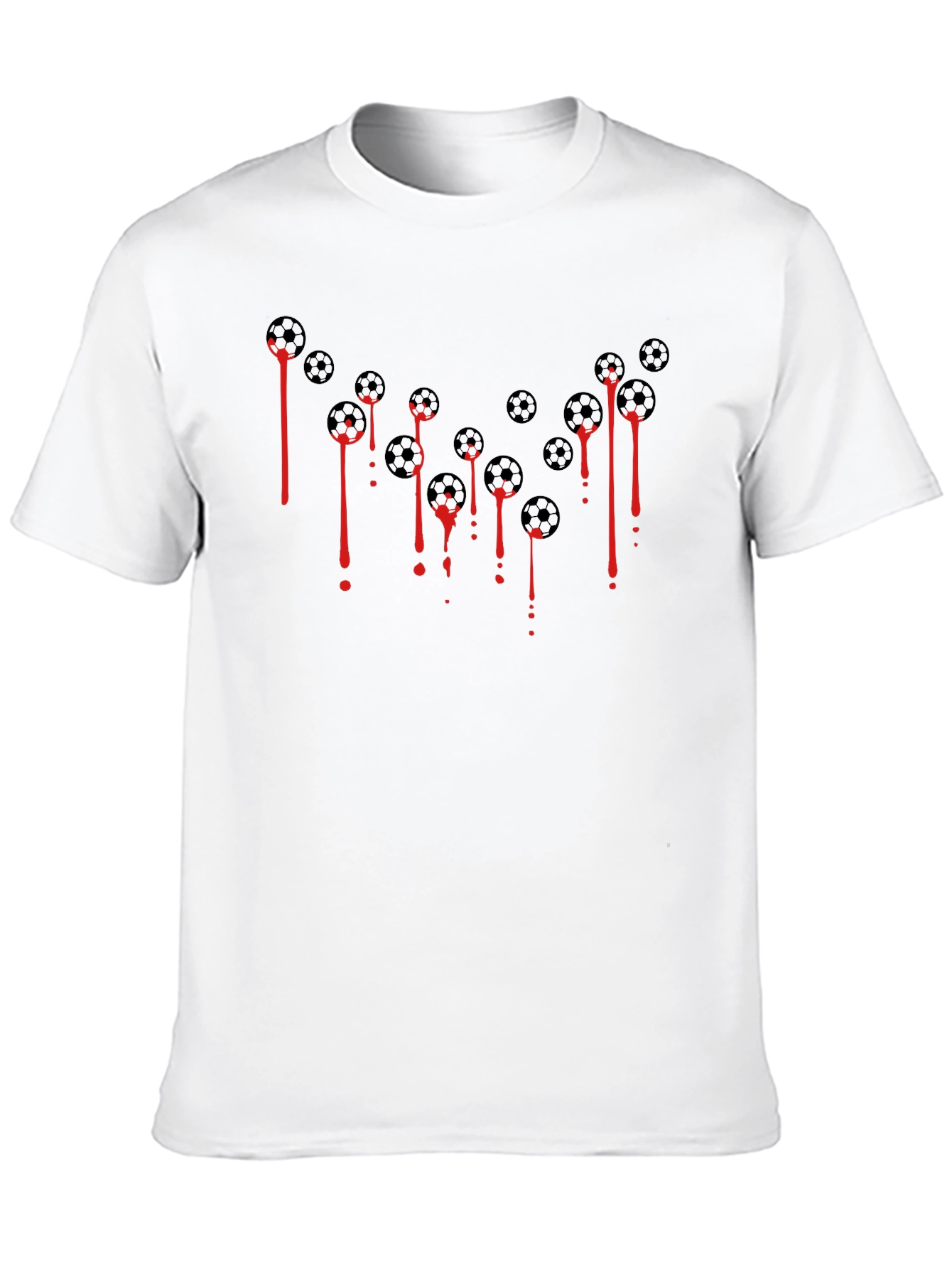 Soccer Balls & Drips Graphic Tee - Black