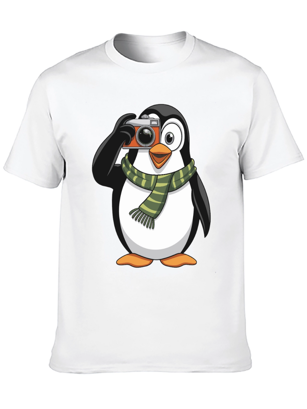 Penguin Photographer Graphic T-Shirt - Black