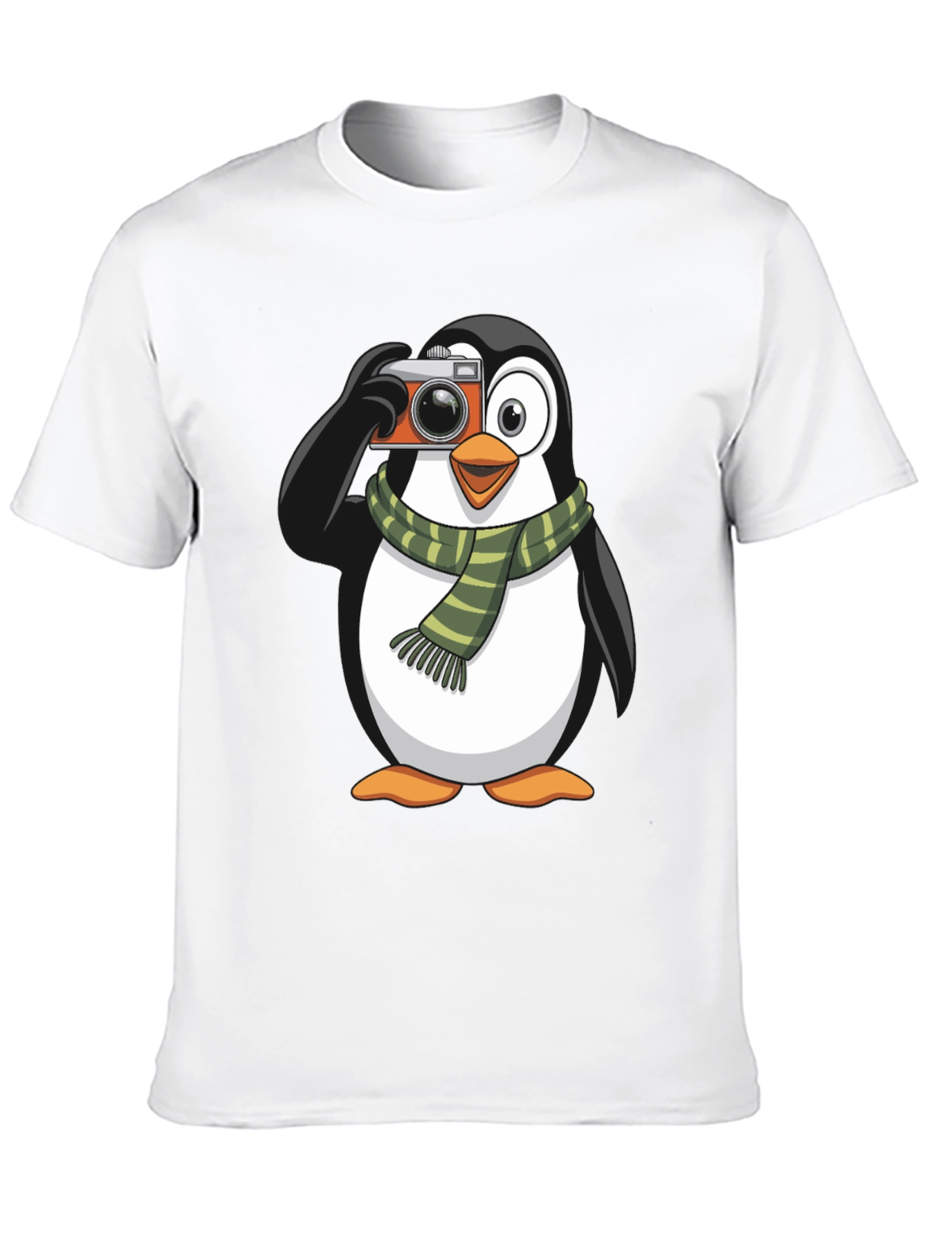 Penguin Photographer Graphic T-Shirt - Black