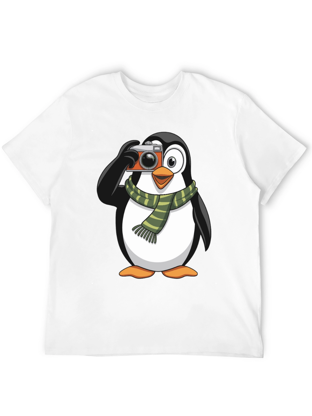 Penguin Photographer Graphic T-Shirt - Black