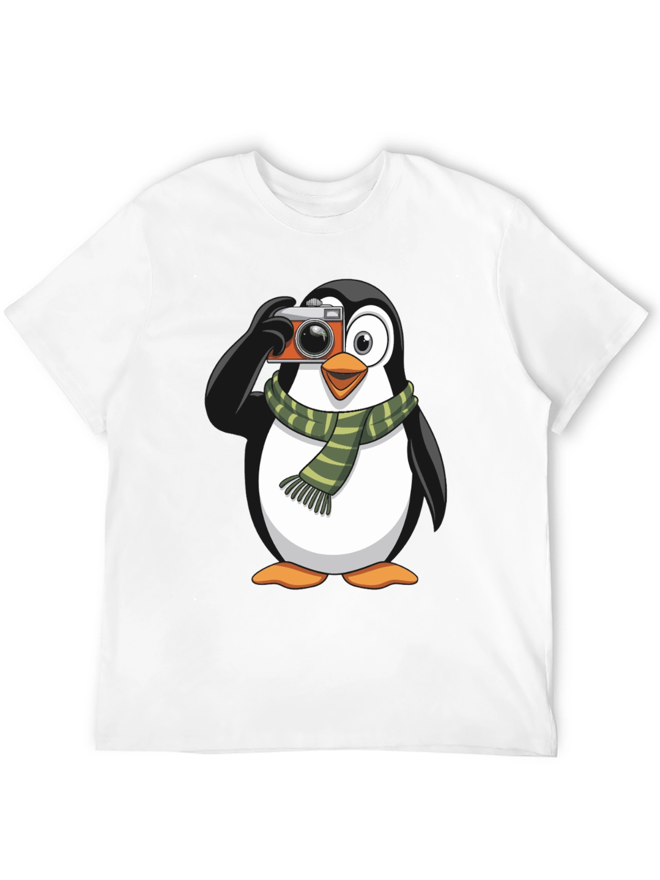 Penguin Photographer Graphic T-Shirt - Black