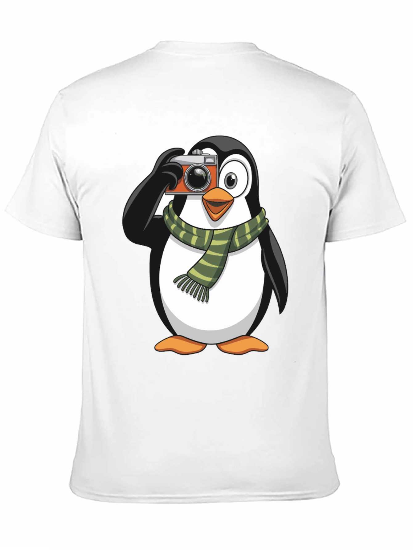 Penguin Photographer Graphic T-Shirt - Black