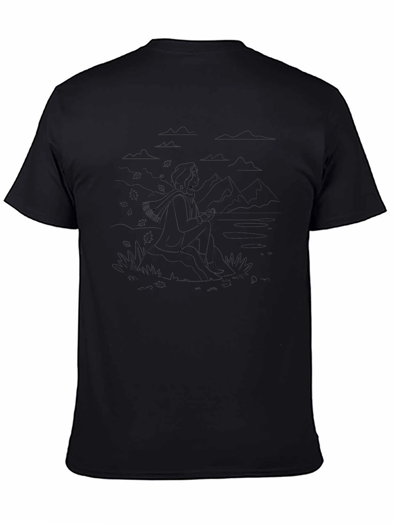 Minimalist Line Art Tee - Contemplative Design