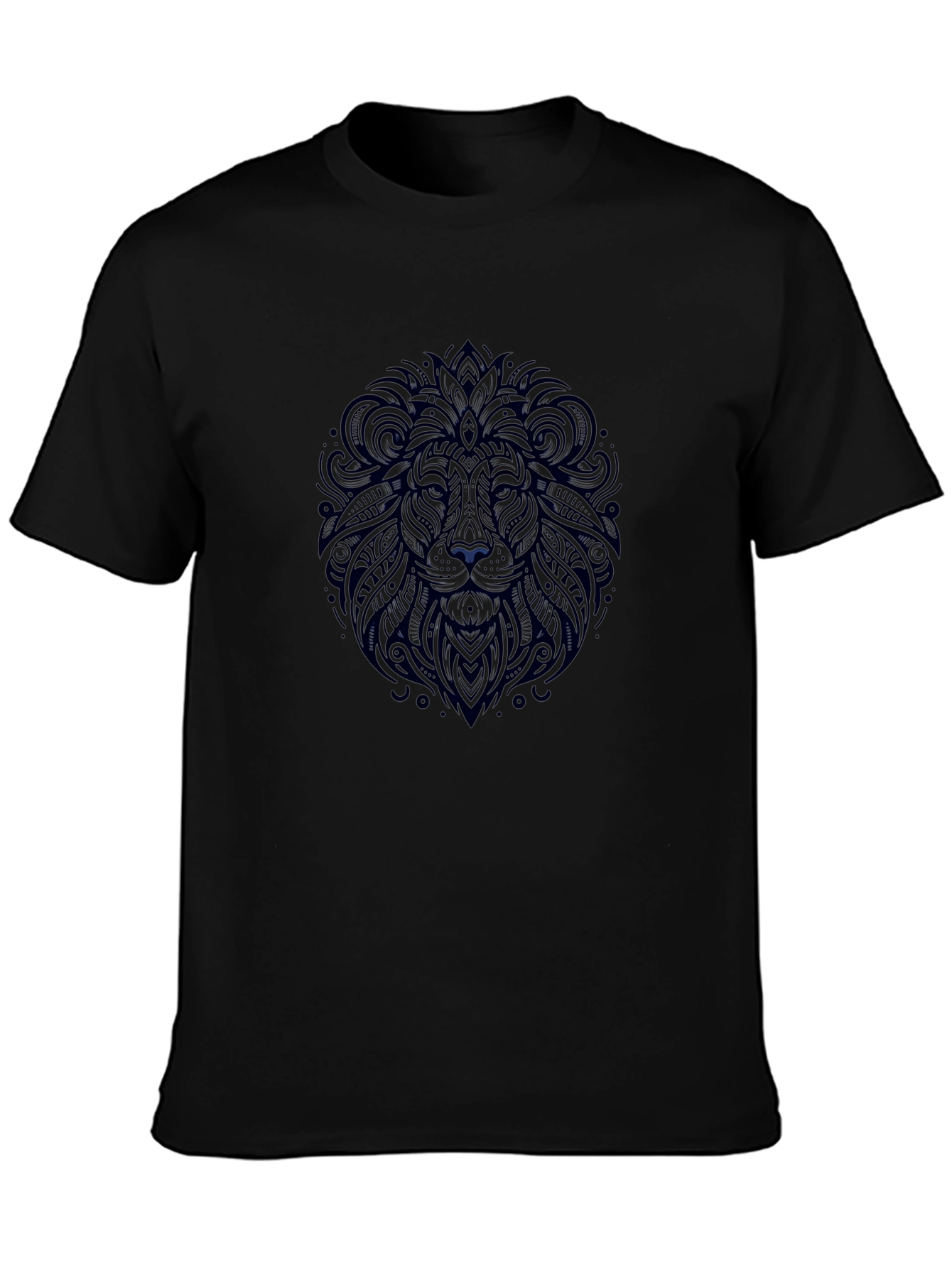 Lion Graphic Tee - Stylish Black Cotton T-Shirt