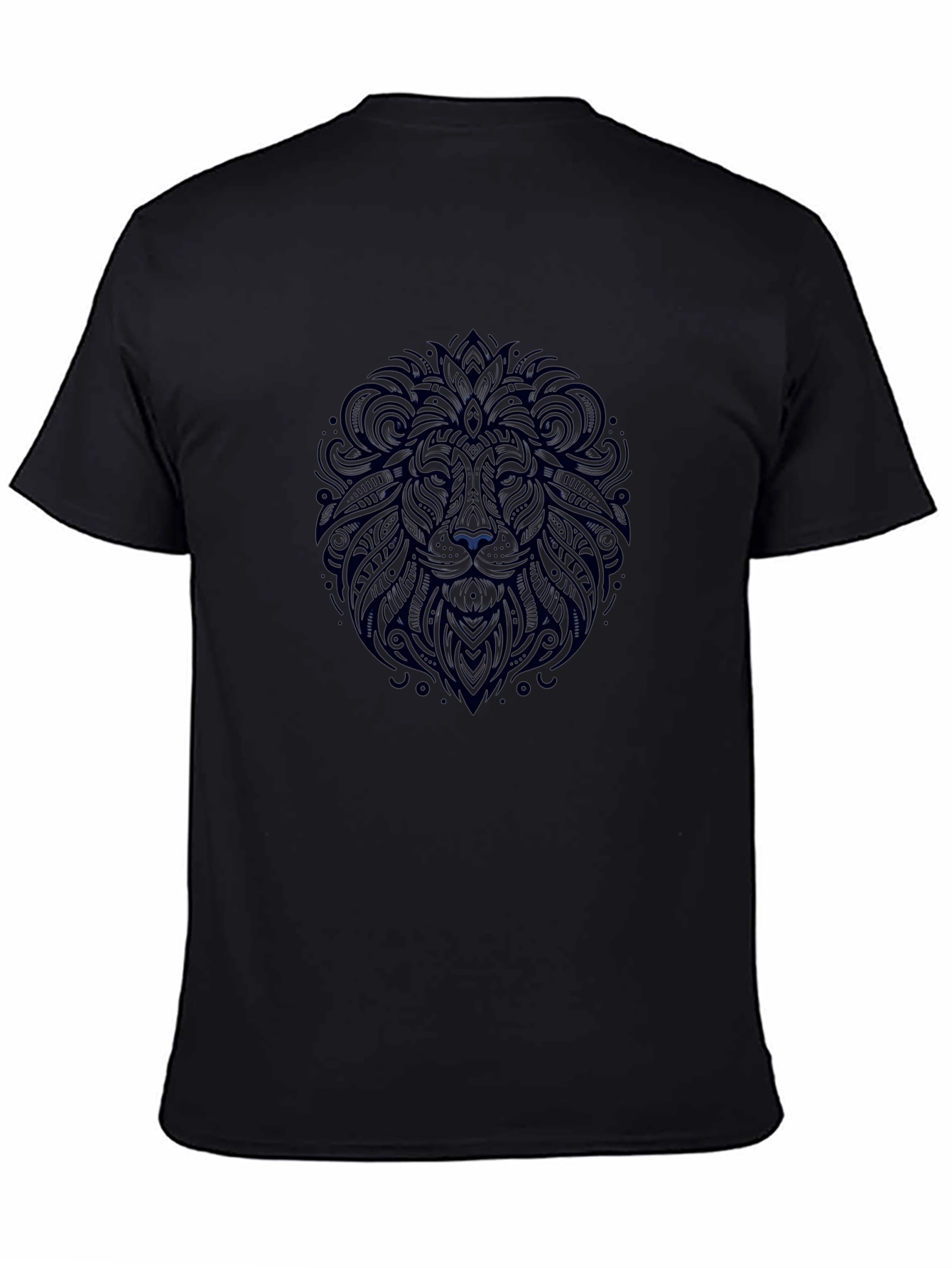 Lion Graphic Tee - Stylish Black Cotton T-Shirt