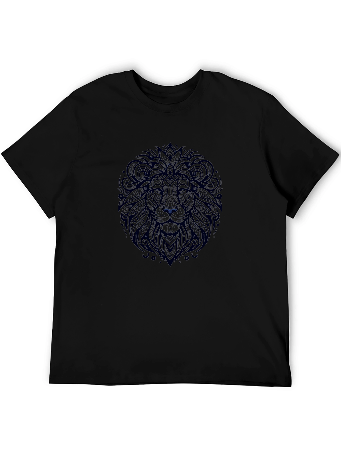 Lion Graphic Tee - Stylish Black Cotton T-Shirt