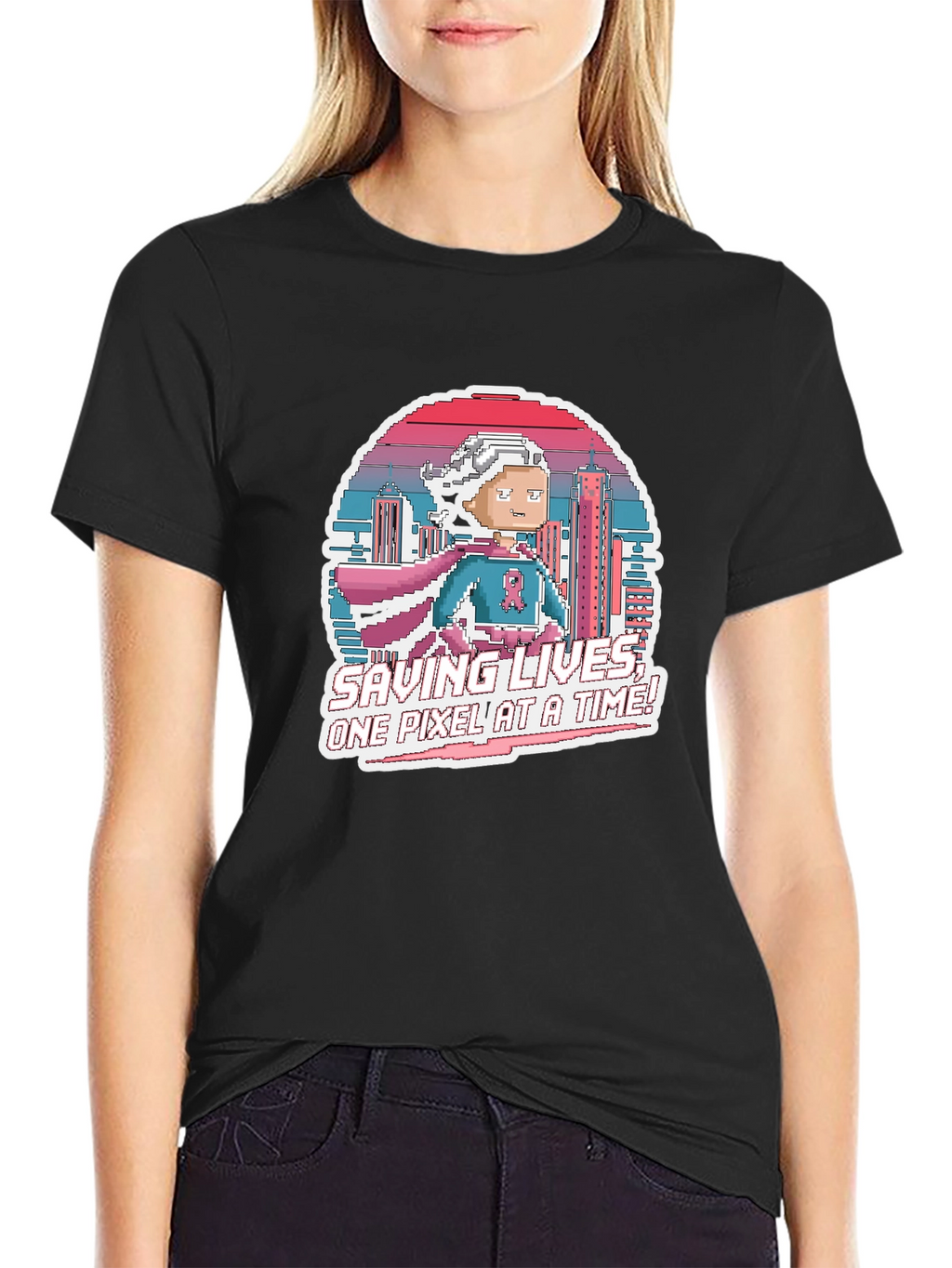 Saving Lives Pixel T-Shirt