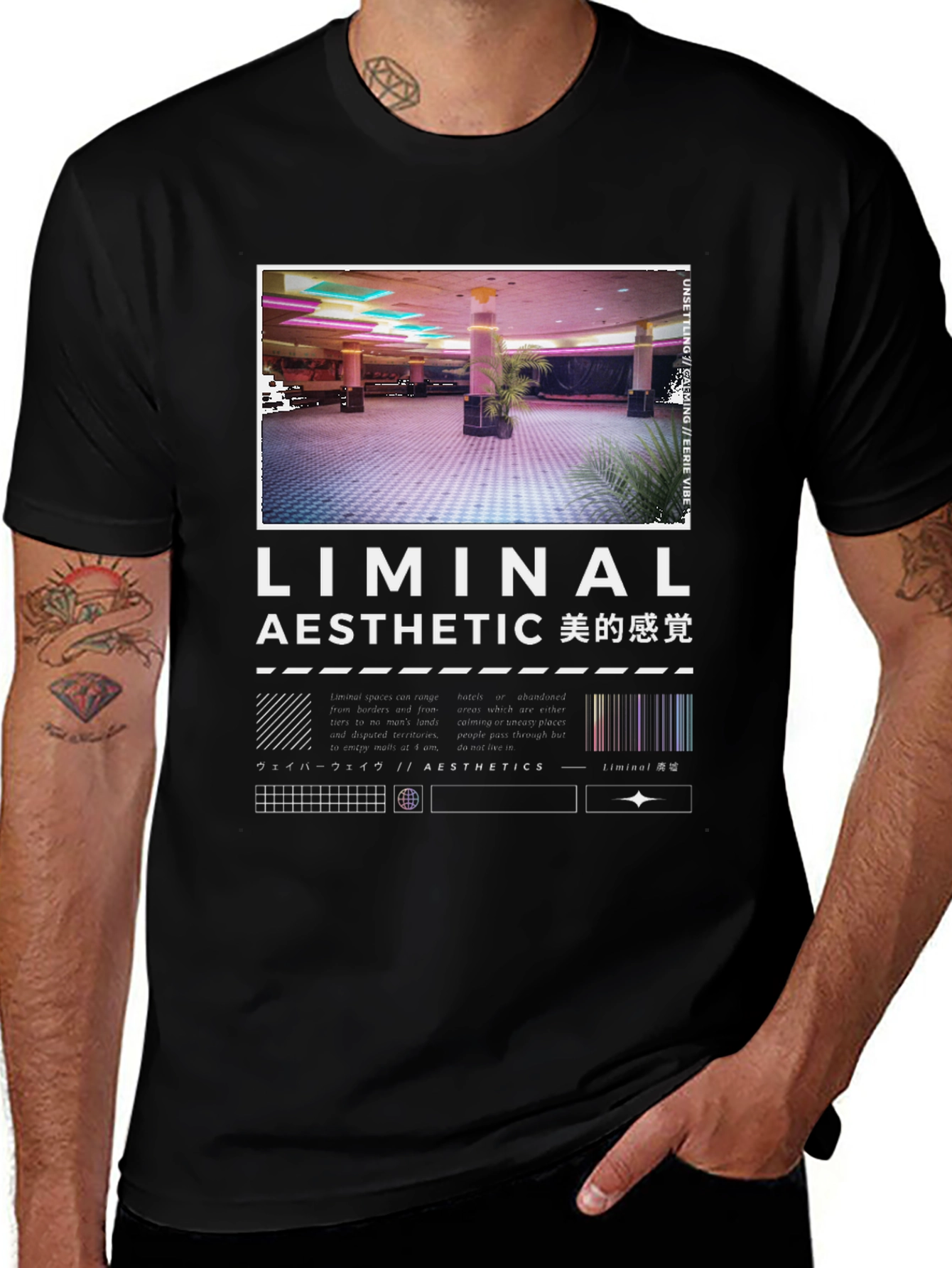 Liminal Aesthetic Graphic Tee - Vaporwave Design