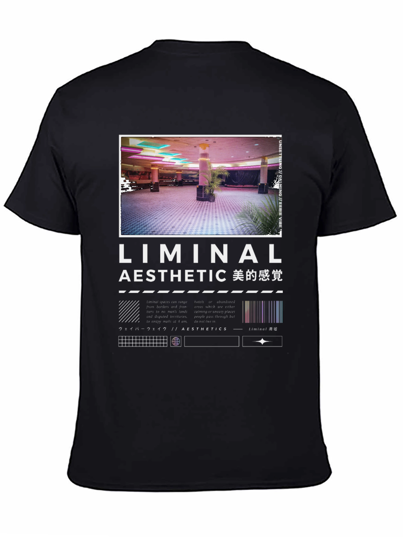 Liminal Aesthetic Graphic Tee - Vaporwave Design