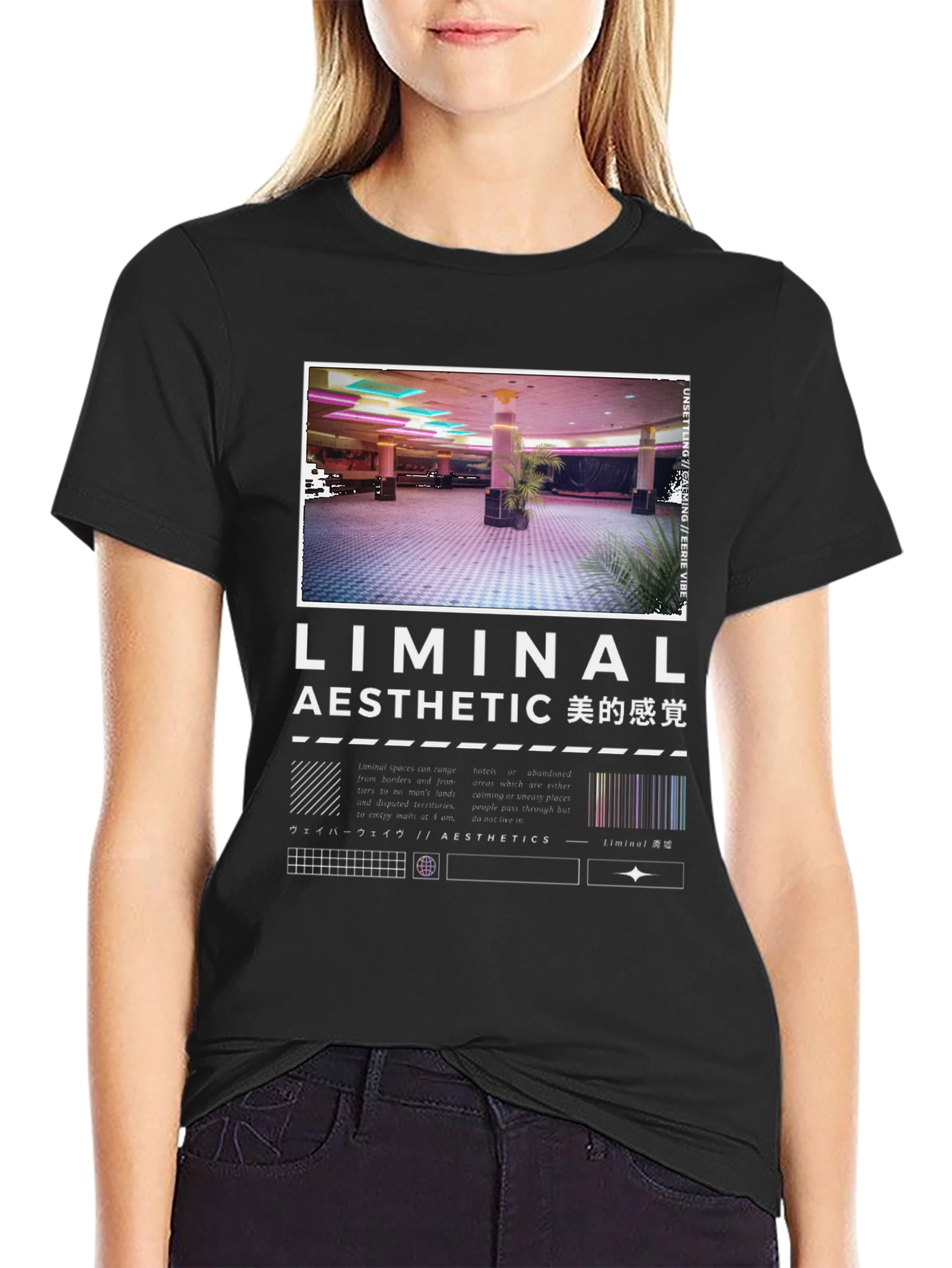 Liminal Aesthetic Graphic Tee - Vaporwave Design