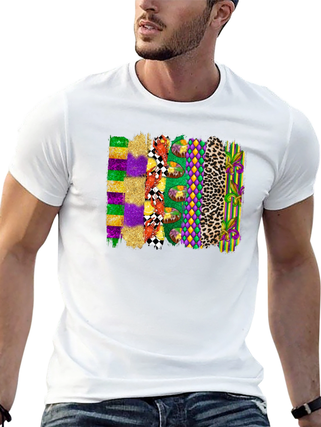 Mardi Gras Graphic Print Tee