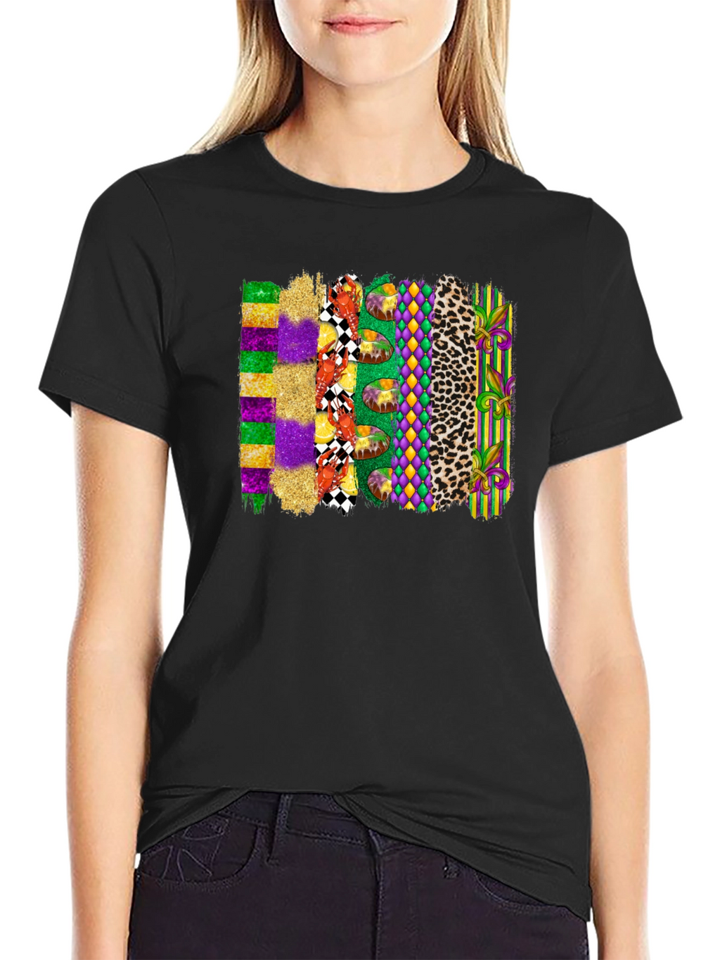 Mardi Gras Graphic Print Tee