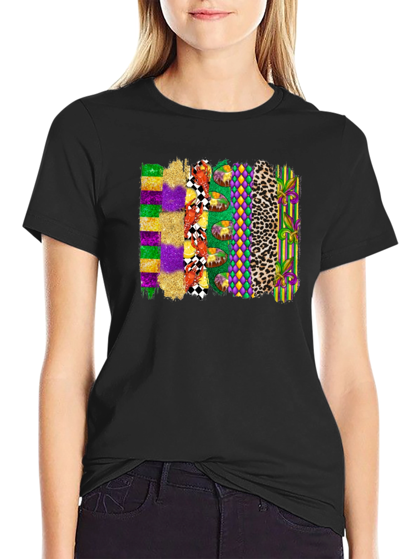 Mardi Gras Graphic Print Tee