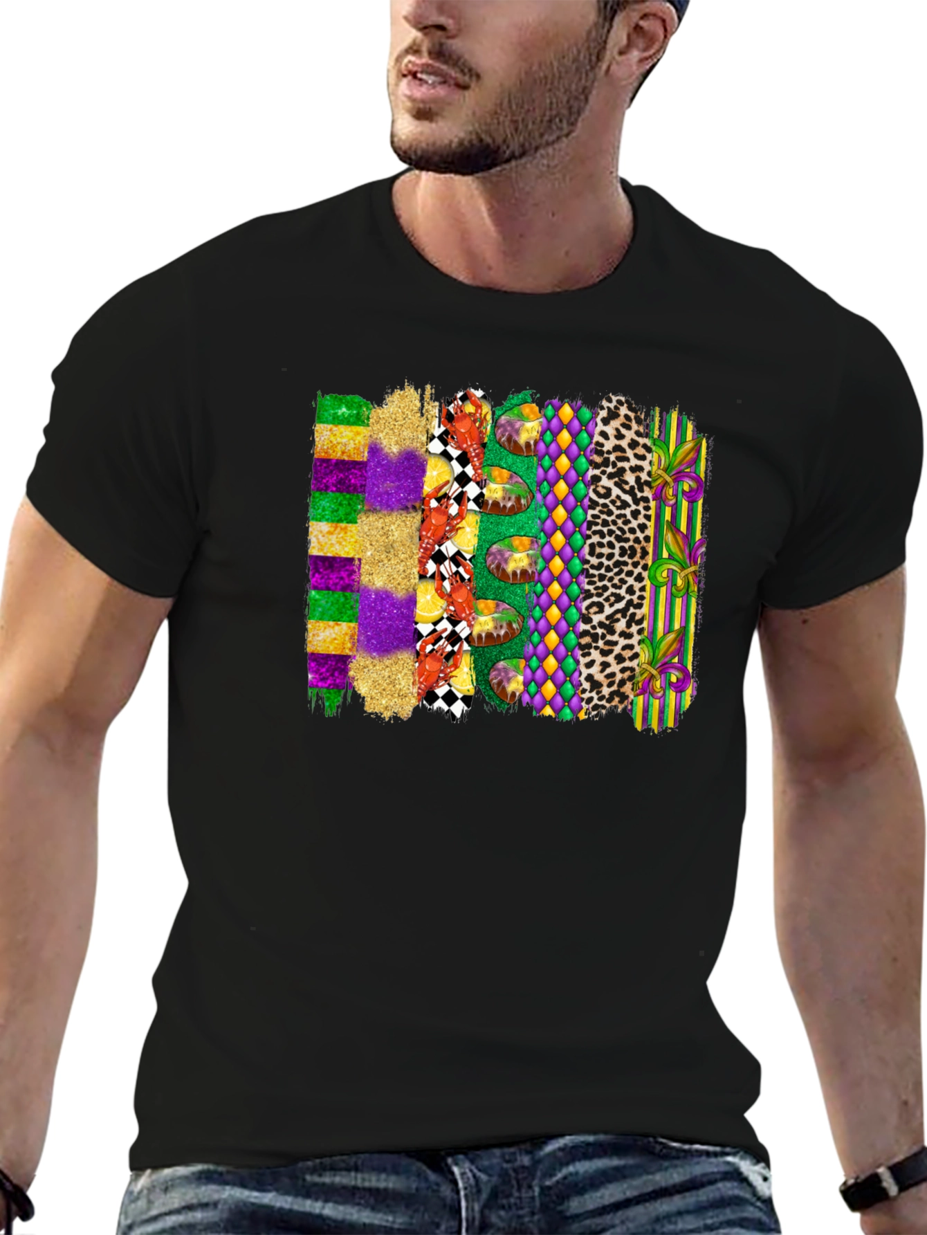 Mardi Gras Graphic Print Tee